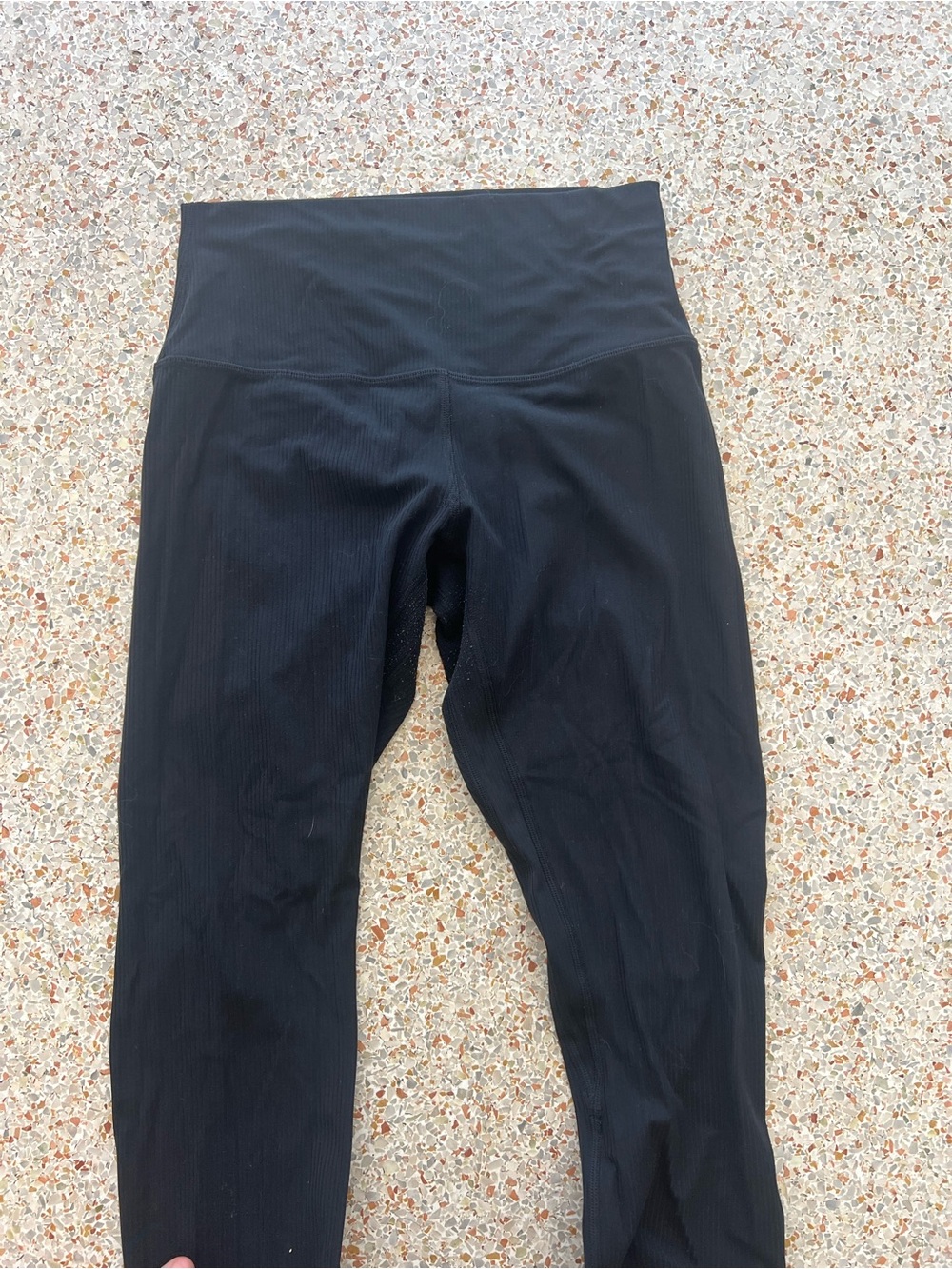 lululemon athletica Black Ribbed Active Leggings